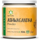 Orgánica Ashwagandha Root Powder ← 5.29oz Reusable Jar tención 100% cruda de India Silencio Somnifera - Ayurvedic Herbal Suplemento Polvo