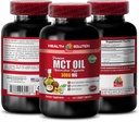 Suplementos de soporte energético - MCT Oil 3600MG, 100% Puro, Triglicéridos de cadena media - aceite de mct Hecho con aceite de coco, píldoras de aceite de mct, aceite de mct para memoria, aceite de mct para cerebro, aceite de coco mct - 1B 120Soft