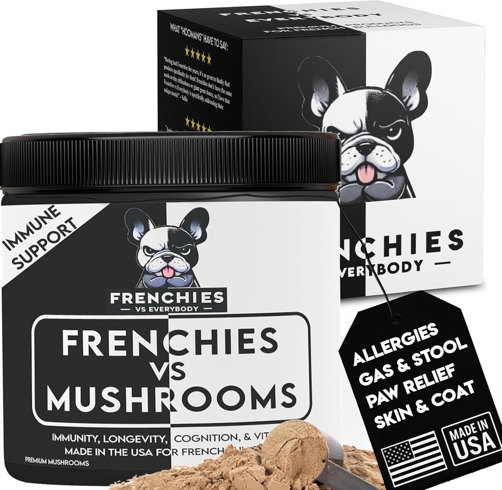 Mushroom Suplemento para perros – Turquía Tail Mushroom for Dog Immune Support, Digestion, Alergias &amp; Longevity with Omega3 " Turmeric ANTE for Dogs Lumps and Bumps ← French Bulldog Optimized