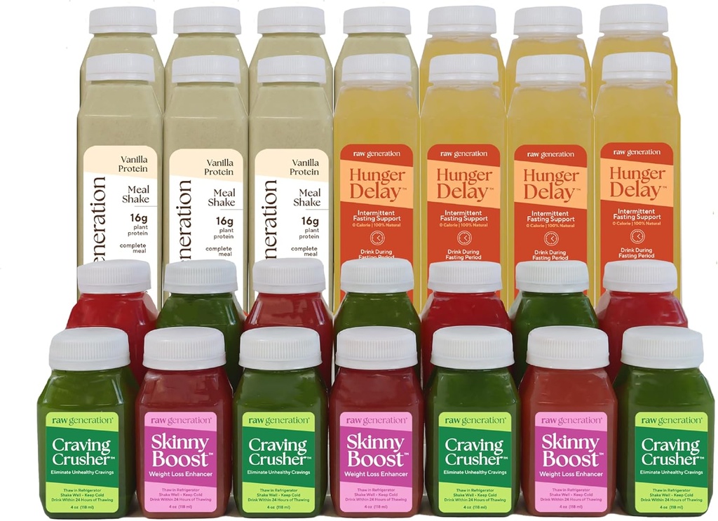 Raw Generation High Protein Intermittent Fasting Fuel Pack - Weekly Fasting Drink Kit con electrolitos vitales &amp; Suplementación para mejorar el éxito