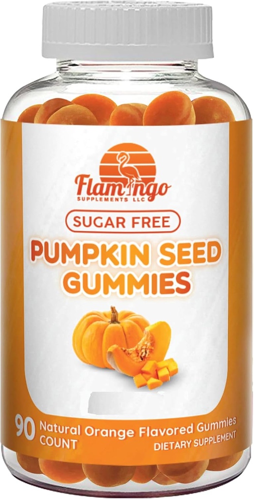 Pumpkin Seed Oil Gummies Sugar-Free Naturally Flavored- Pumpkin Seed Oil for Hair Growth, Bladder, Urinary Tract Support, Young Skin Supplement - Vegan, Halal Pumpkin Seed Extract- 90 Count