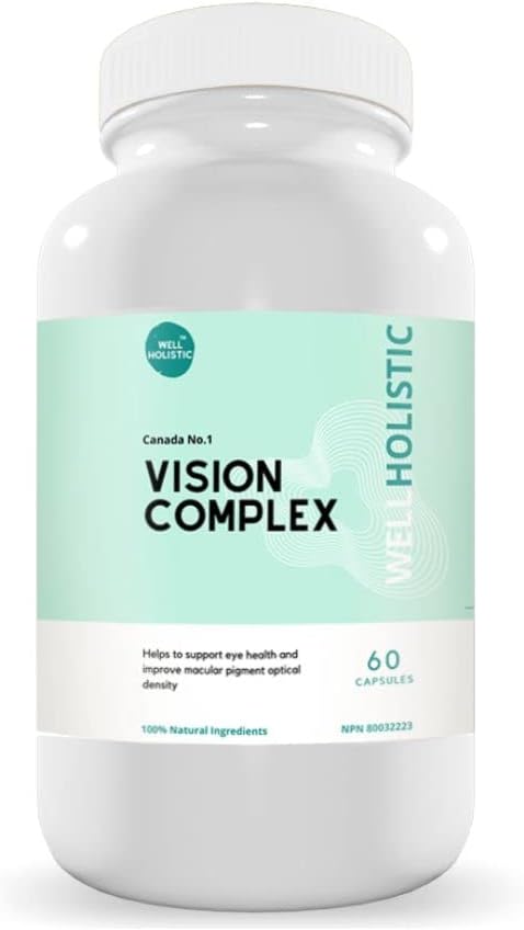 Complejo Visión 60 cápsulas - Suplemento Mineral de la Vitamina Ojo, Contiene Lutein, Vitamina C, Quercetina, Bilberry & Citrus Bioavonoids
