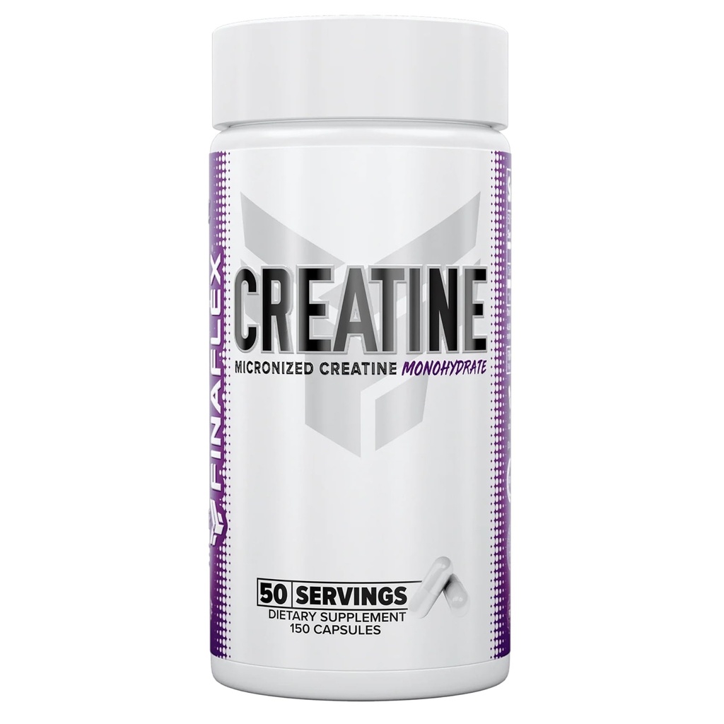 FINAFLEX PURE CREATINE - 150 Capsules - Promotes Muscular Strength, Size & Performance - 100% Pure, Micronized Creatine Monohydrate - NSF Certified - 50 Servings