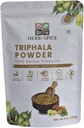 Triphala Powder Non GMO, Gluten Free, 100% Raw, Fuente de India, Herbal Fórmula de Amla, Haritaki, Bibhitaki, Empaquetado en Resealable Zip Lock Pouch (227 Gram)