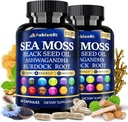 (2 Pack) Organic Sea Moss Capsules - Contain seamoss Black Seed Oil ashwagandha Burdock Root Ginger " Essential Vitamins - Superfood for Immune Boost, Digestive Health, and General Wellness