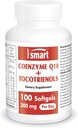 Supersmart - Coenzyme Q10 + Tocotrienols 300mg por día (Patented " Bioavailable) - CoQ10 Suplemento con Tocotrienols - Extracto de aceite de palma ← No GMO " Gluten Gratis - 100 Softgels