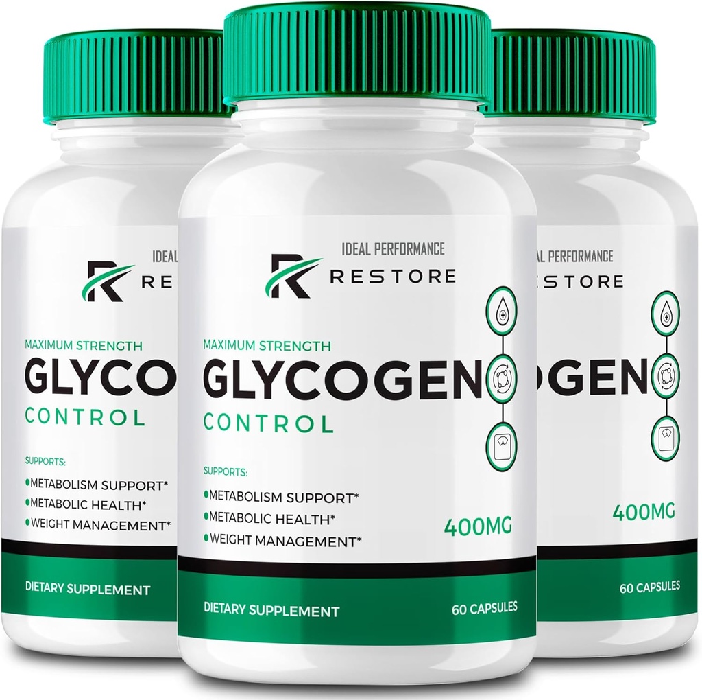 Restore Glycogen Control Capsules, RestoreGlycogen All Natural Formula Pills, RestoreGlycogen Control Pills - Maximum Strength, RestoreGlycogenControl Capsules Official Formula Reviews (3 Pack)