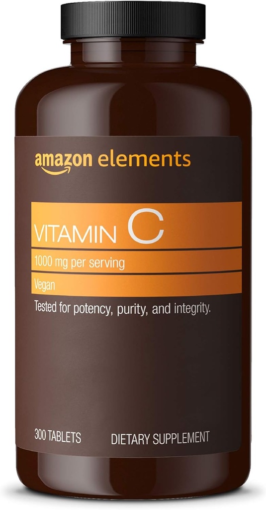  Elements Vitamin C 1000mg, Supports Healthy Immune System, Vegan, 300 Tablets, 10 month supply