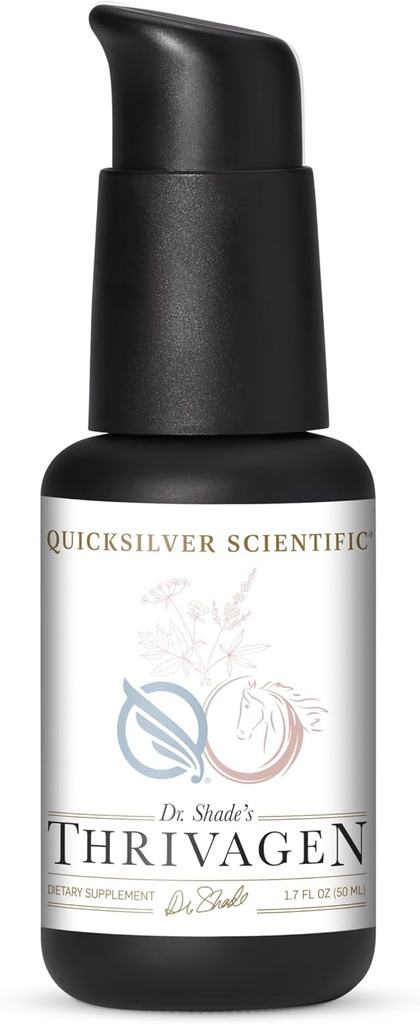Quicksilver Scientific Thrivagen - Women's Health Supplement with 15 Energy, Hormone Balance &amp; Adrenal Support Botanicals - Adaptogenic Herbs with Shatavari, Rhodiola &amp; Maca Root (1.7oz / 50ml)