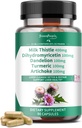 GREENPEOPLE Liver Cleanse Detox & Repair - Strength Milk Thistle 30X Extract - Standardized and Concentrated 80% Silymarin w/Vitamin,95% curcuminoids & 17+Liver Health Nutrients to Revive & Thrive
