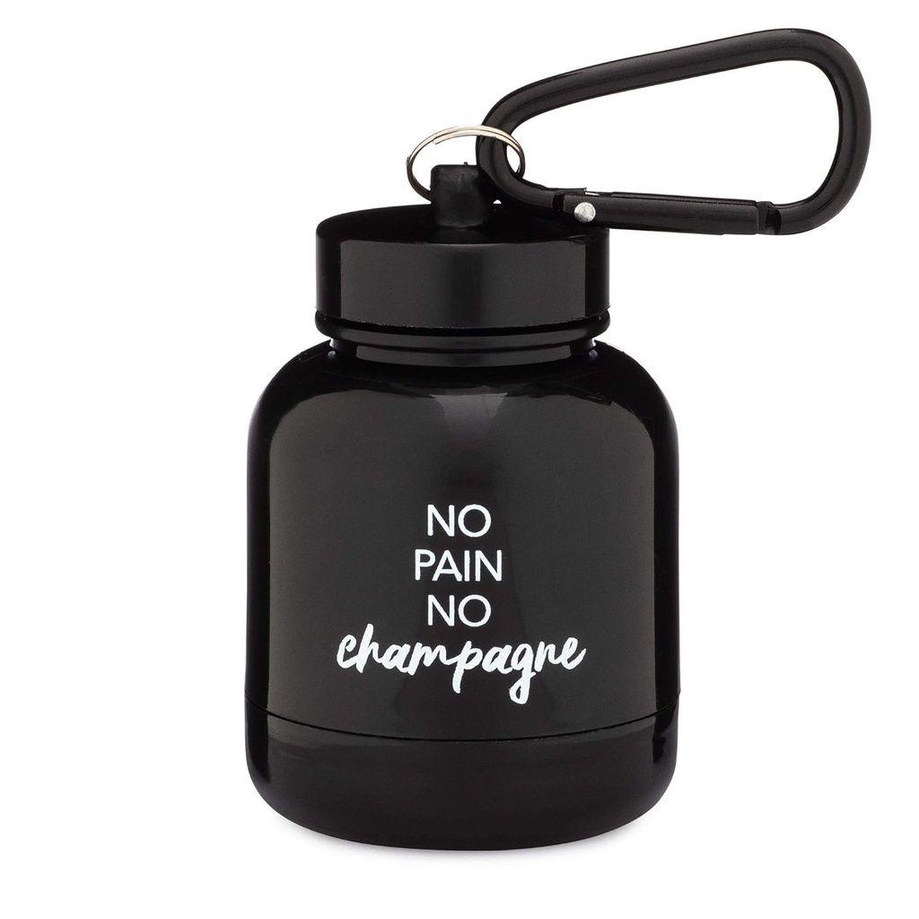 ONMYWHEY - Protein Powder &amp; Supplement Funnel Keychain, Portable To-Go Container for The Gym, Workouts, Fitness, &amp; Travel - TSA Aprobado, No Pain No Champagne