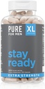 Puro para Hombres Mantenerse Listo Fiber Extra Strength Suplemento ← Digestive Regularity ← Bowel Movement " Gut Health Support ← Vegan Limpieza  Proprietary Fórmula ← 120 Vegan XL Capsules