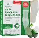 Warming Herbal Knee Patches with 2 Compression Sleeves - Self-Heating Relief Patches for Men & Women, Natural Ingredients for Soothing Support (12 Patch + 2 Compression Sleeves)