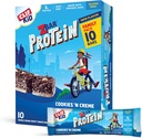 CLIF KID ZBAR - Protein Granola Bares - Cookies y Crema Flavor - Non-GMO - Organic -Lunch Box Snacks (1.27 Ounce Energy Bars, 10 Cuenta)