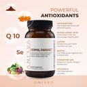 Suplemento de piel con antioxidantes, suplementos de salud y belleza con multivitaminas para la piel de glaseado, anti envejecimiento vitaminas radiación dermica