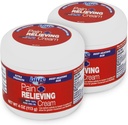 Crema de Alimentación de Dolor de Goo Azul Máximo - Rub de Calefacción Profunda para Atrás/Negro, Musculo Deportivo/Junto, Espranos, Bursitis, Strains - 2 Packs de 4 oz, Hecho con 100% Puro Aceite Emu