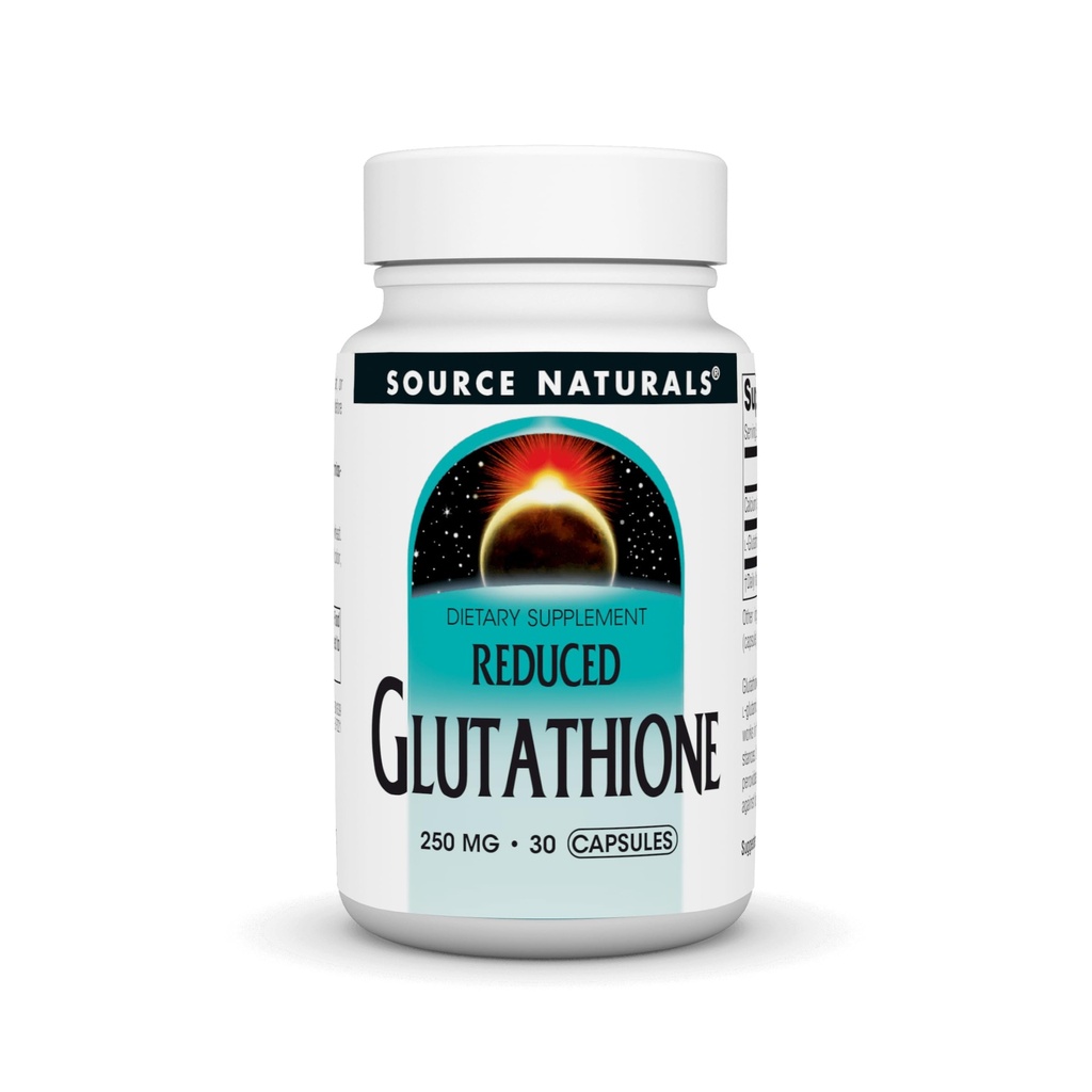 Source Naturals Glutathione, Supplement for Liver Support, 250mg - 30 Capsules