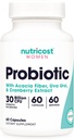 Nutricost Probiotic for Women 30 Billion CFU, 60 Capsules - Complejo con Acacia Fiber, Uva Ursi & Cranberry Extract, Non-GMO & Gluten Free