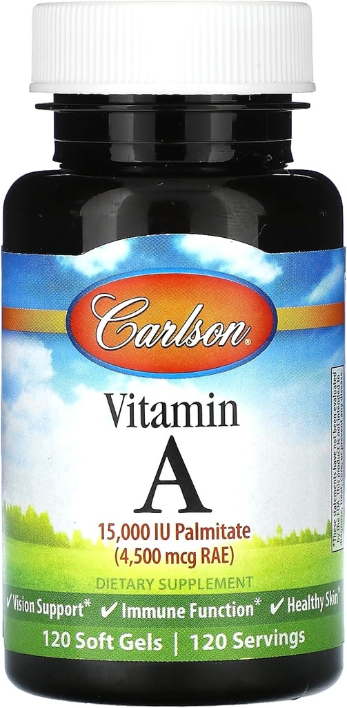 Laboratorios Carlson Vitamina A Palmitate, 15000 UI, 120 Softgels