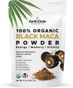 Organic Black Maca Peruana Root Powder ← Black Maca Root for Men ← Suplemento Natural ← Vitaminas Esenciales, Minerales y Ácidos Gordos Mejor Energía Silenciosa Apoyo Inmunitario (8oz, Pack of 1)