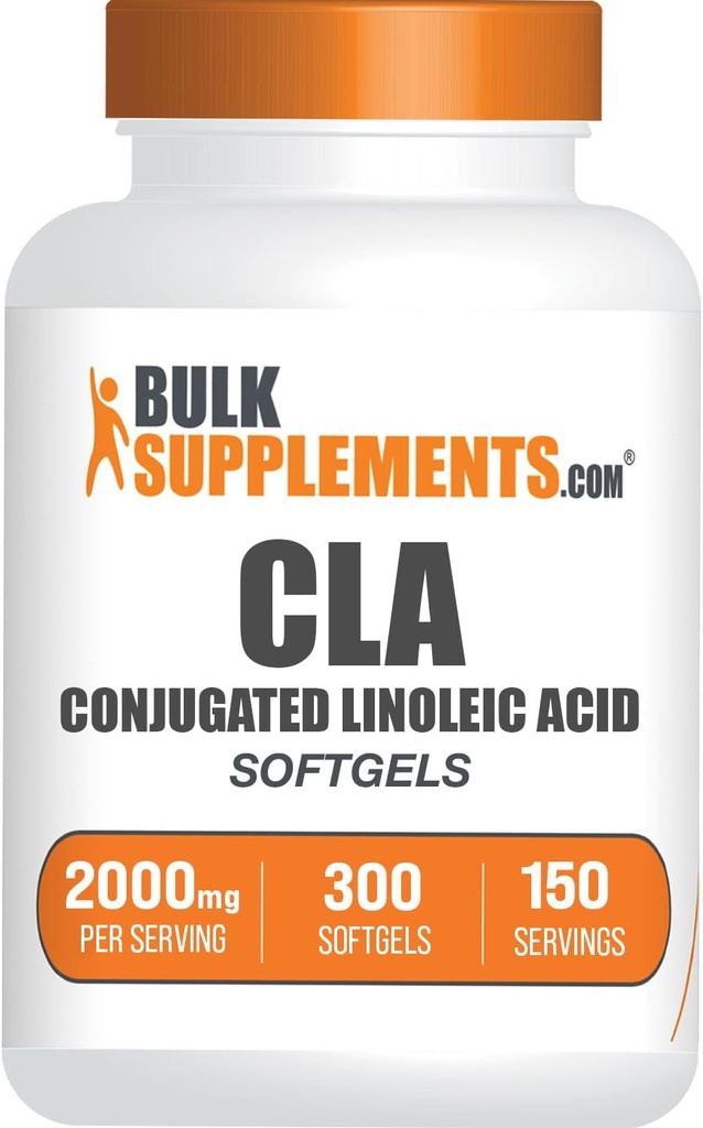 BulkSupplements.com Softgels de ácido linoléico conjugado - CLA Supplements, CLA 2000mg, CLA Safflower Capsules, CLA Pills - 2 CLA Softgels per Serving, 150-Day Supply, 300 Softgels