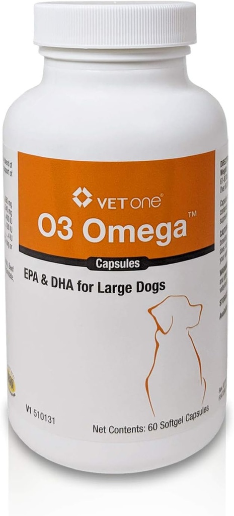 VetOne 03 Omega Soft Gel 60 cápsulas de cuenta para perros grandes