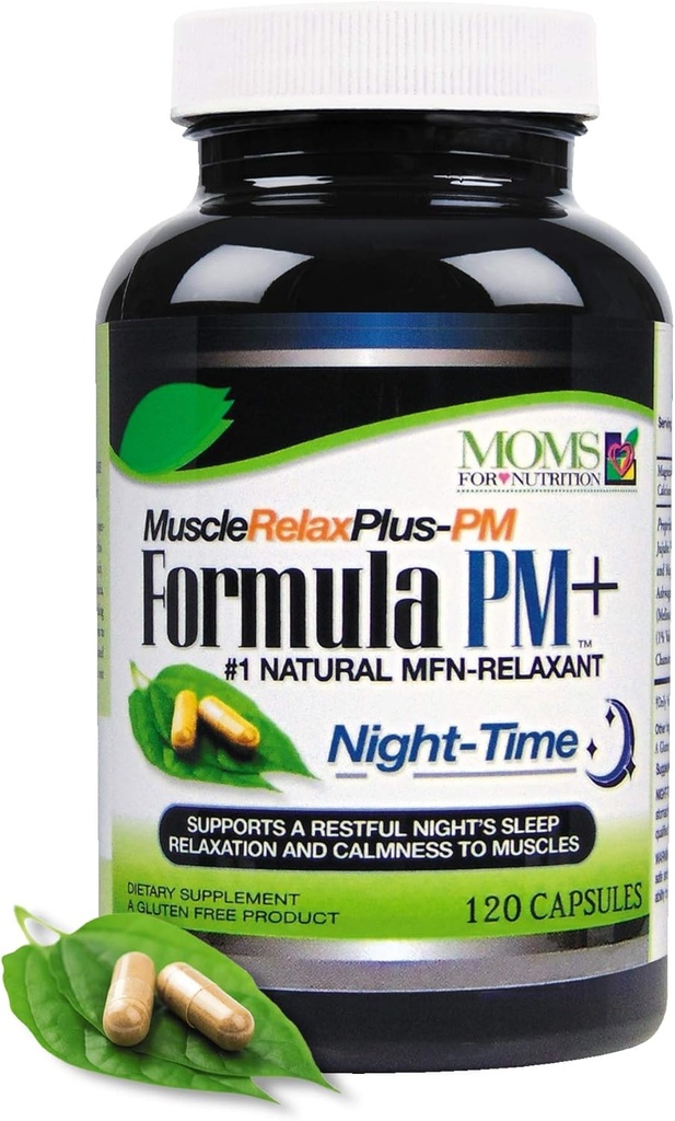 Night-Time Muscle Relax Formula – Over 1,500mg Strength Relaxer with Magnesium Glycinate - Gluten Free – 120 Capsules