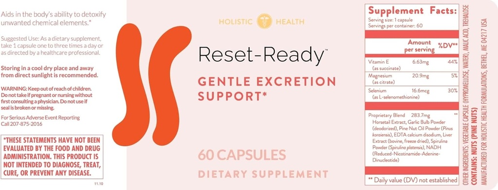 Holistic Health Reset-Ready 60 cápsulas