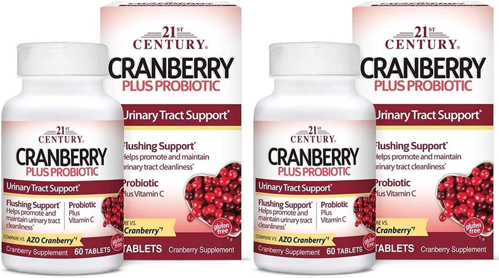 21st Century Cranberry Plus Probiotic Tablets,2 Conde