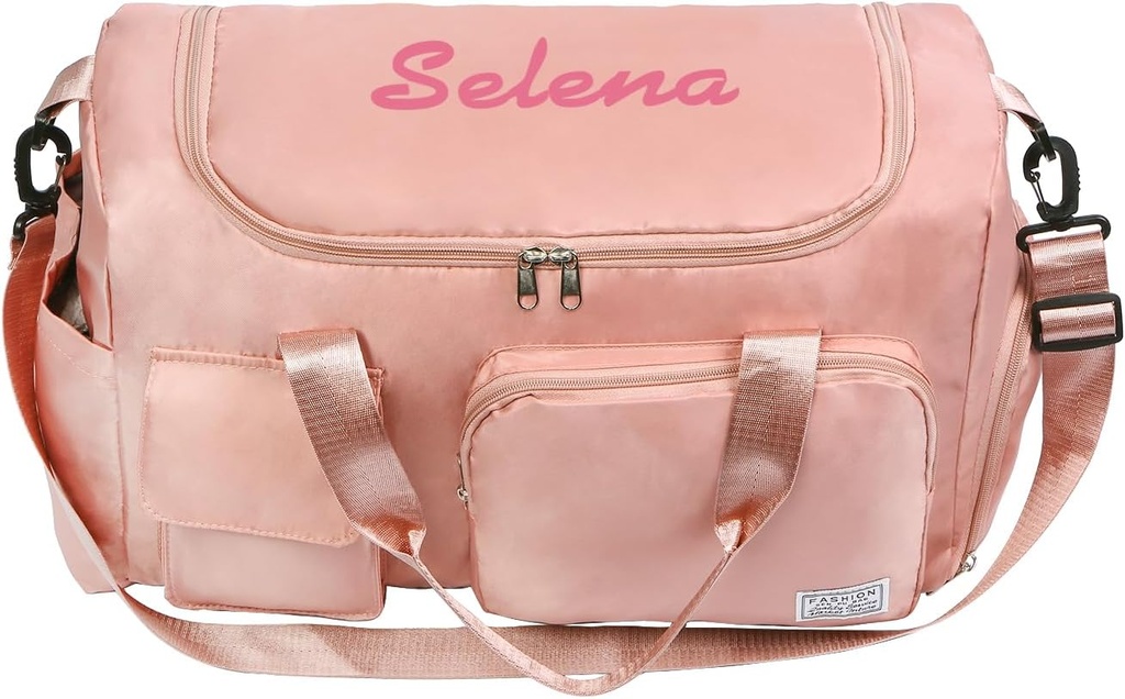 Personalized Travel Duffle Bag for Women: Waterproof Multi-compartment with Shoulder Strap, Gift for Traveler Lover