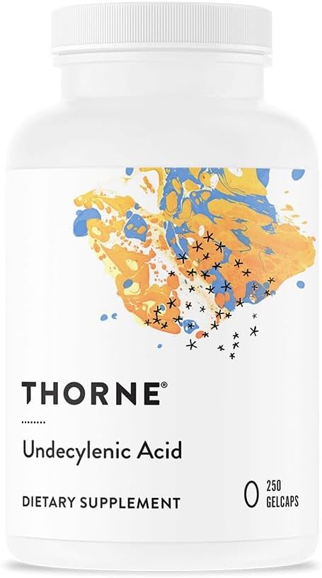 THORNE - Ácido Undecilénico (Formerly Formula SF722) - 250 mg de Ácido Undecilénico - para un Saldo Saludable de Gut & Vaginal Flora* - Gluten Free - 250 Gelcaps - 50 Servimientos