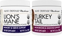 Host Defense Bundle with Lion's Mane Powder, 3.5 oz & Turkey Tail Mushroom Powder, 3.5 oz - Support Brain Health, Memory & Focus - Support Digestive & Immune Health*
