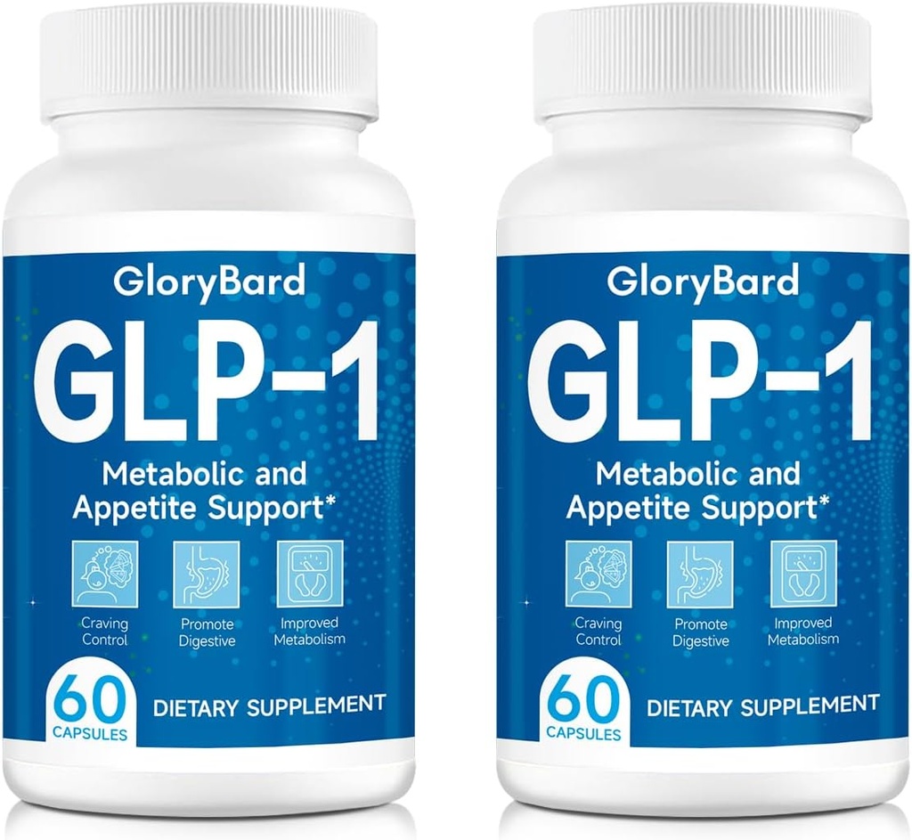 GLP-1 Support,GLP-1 Supplement, Support GLP-1 Level Naturally, Natural GLP-1 Supplement for Men &amp; Women, Take before Meal - 60 Capsule (2 Packs)