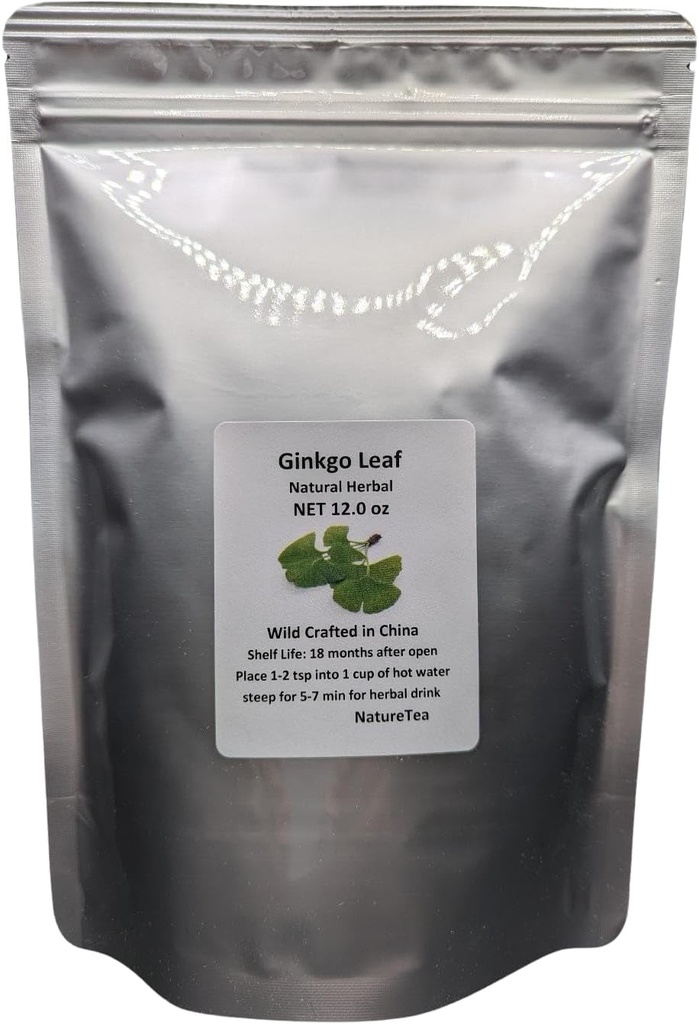Ginkgo Leaf - Premium Ginkgo Biloba Loose Hoja 100% de la Naturaleza (12 oz)