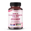 Ultra Myo & D-Chiro Inositol with Folate, Vitamin C & D3 - All-in-1 Supplement for Healthy Cycles, Hormonal Balance & Metabolic Support - 150 Capsules