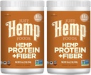 Just Hemp Foods Hemp Protein Powder Plus Fiber, Non-GMO Verified with 11g of Protein > 11g of Fiber per Serving, 16 oz - Packaging May Vary (Pack of 2)
