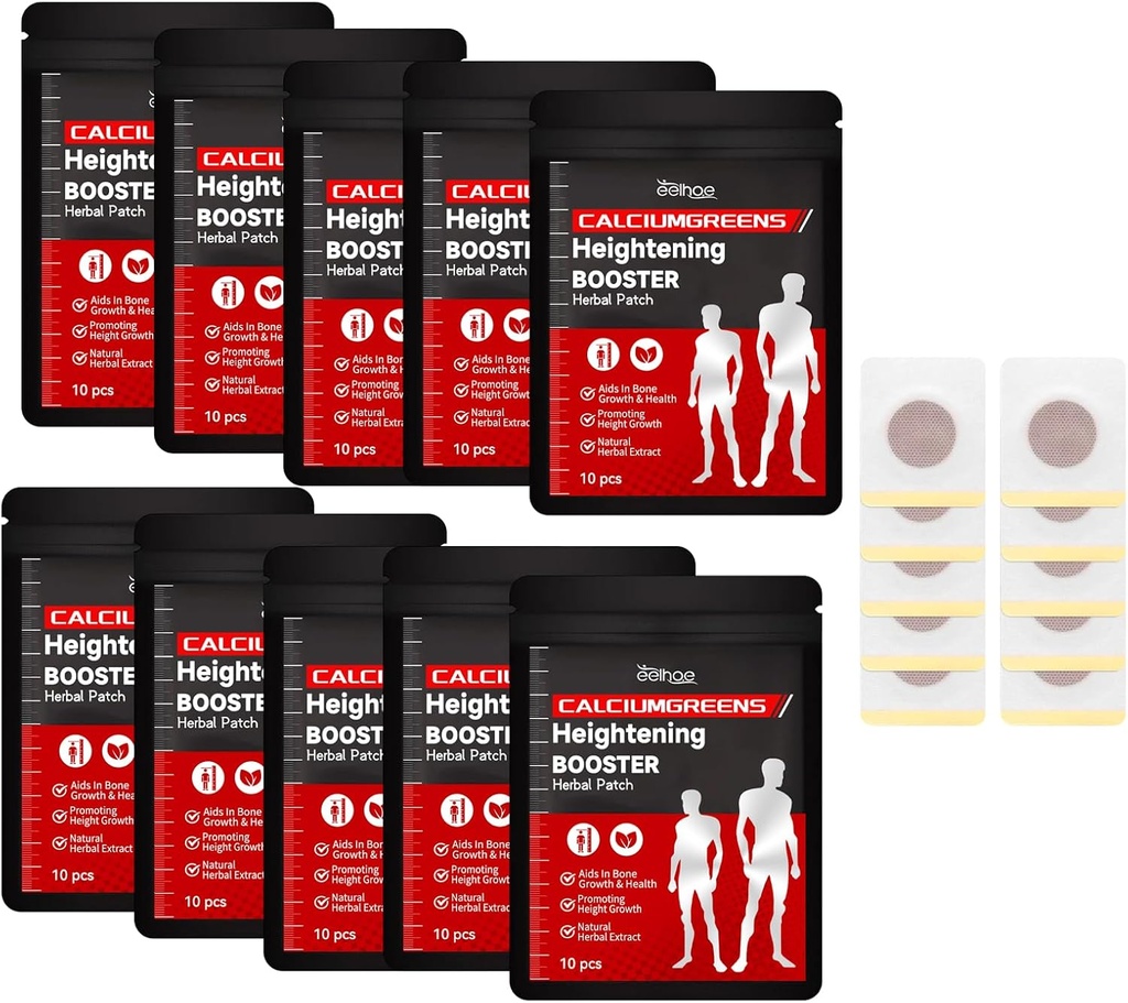 Herbal Calcium Support Patch, Altura de Booster Herbal Patch,Altura de Crecimiento, Altura Herbal Altura Incrementando el Pie de Patch, Promover el Crecimiento de los Musculos Esqueléticos (8pack)