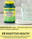 Suplemento Probiótico con Enzimas Digestivos para Hombres y Mujeres, 200 Tabletas - Incluye Acidophilus, y Prebióticos para Gut Health y Apoyo Digestivo.