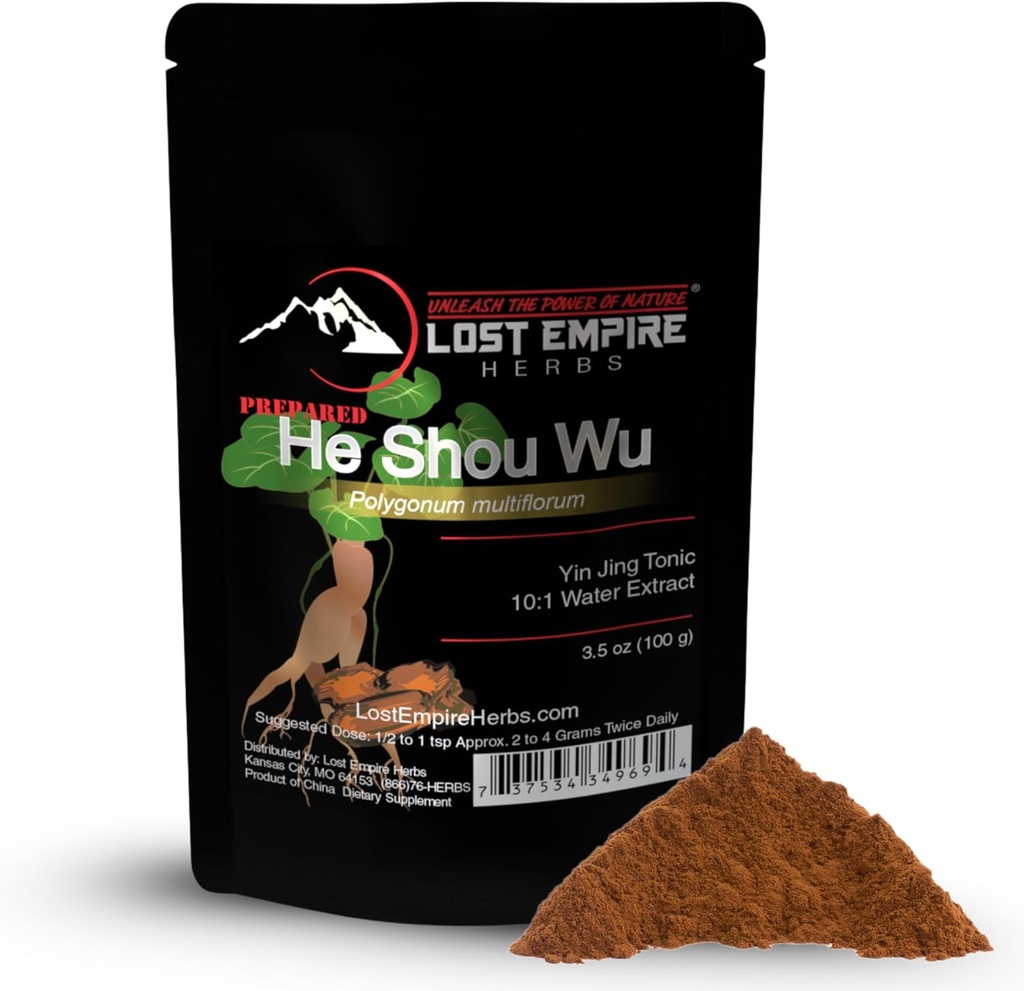 Shou Wu 10:1 Extracto Powder ← Polygonum multiflorum o Fo-Ti Tradicionalmente Preparados Botas para Jing  durable Last Empire Herbs (100 Grams)