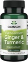Swanson Full Spectrum Ginger & Turmeric 60 Capsules