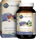 Jardín de Vida Una vez Alimento completo diario Multivitamínico para Hombres, Hombres Orgánicos Vitaminas & Minerales, Vitamina C, Zinc, Vegan, para Salud &amp; Bienestar, 30 Tabletas