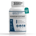 400 mg Pure Magnesium Glycinate 180 Tablets Non Buffered High Absorption Non-GMO promueve la salud cardiovascular para el alivio de estrés, sueño, salud cardíaca, músculos de la grasa, dolores de cabeza calma, nervios