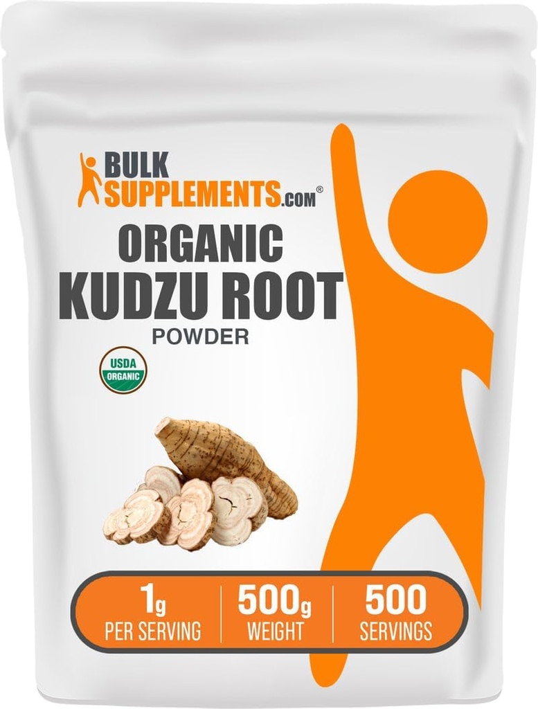 BulkSupplements.com Organic Kudzu Root Powder - Organic Kudzu Root Supplement, Herbal Supplement - Gluten Free - 1g per Serving, 500g (1.1 lbs) (Pack of 1)