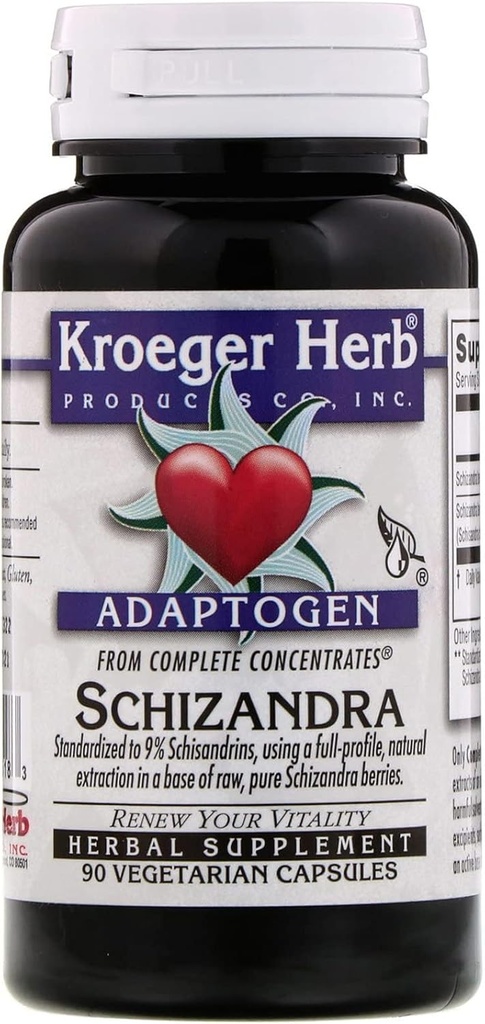 Kroeger Herb Schizandra - 90 cápsulas vegetarianas