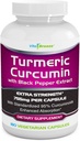Complejo de Curcumina Turmérica con Extracto Pepper Negro - 755mg por Cápsula, 180 Veg. Caps - Contiene Piperina (para Absorción Superior y Biodisponibilidad Tumérica) y Curcuminoides Normalizados 95%