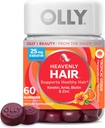 OLLY Heavenly Hair Gummy, soporta el cabello saludable, queratina, biotina, AMLA, suplemento chewable, fuente de 30 días - 60 cuenta