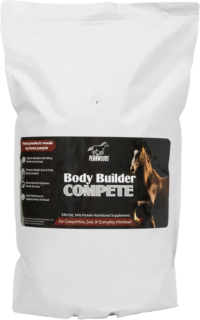 Pennwoods Body Builder Compete: Advanced Horse Weight Gain Suplemento, diseñado para la competencia y la venta, 11lb Bag