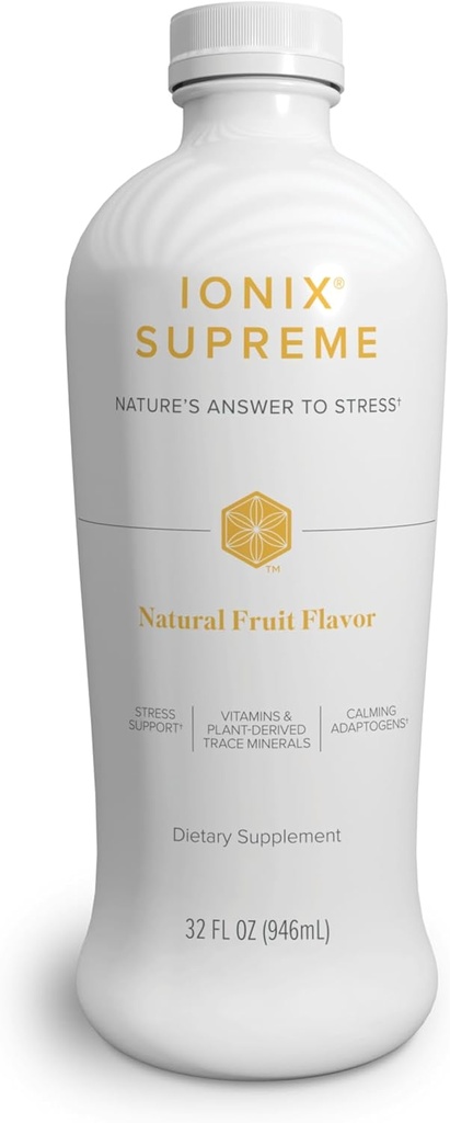 Isagenix Ionix Supreme - Drink with Niacin, Vitamin B12, Vitamin B6 and Riboflavin to Help Fight Stress - 32-Ounce Bottle (Natural Fruit Flavor)