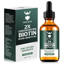 Beard Growth Oil - 2X Concentration Biotin Beard Oil for Men (2 oz) - Natural Mens Beard Oil with Argan Oil, Jojoba Oil and Vitamin, Beard Growth Softener, Moisturizer (Cedarwood)
