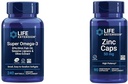 Extensión de vida Super Omega-3 EPA/DHA Fish Oil, Sesame Lignans &amp; Olive Extract - Omega 3 Suplemento " Zinc Caps, zinc 50 mg, zinc Citrate, Apoyo Las defensas inmunitarias del cuerpo